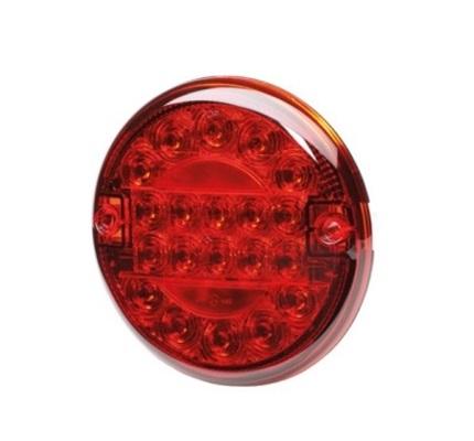 Lampa de ceață HELLA cu LED-uri, model 2NE 357 026-031, 20 LED-uri, diametru 140 mm, tensiune 12/24 V, culoare roșie, grad de protecție IP67